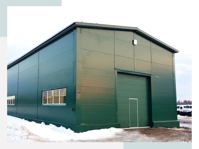 Двускатные ангары в Набережных Челнах