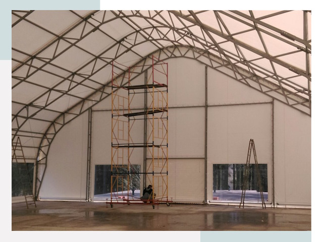 Шатровые ангары в Набережных Челнах