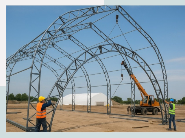 Монтаж ангаров в Набережных Челнах от 609 руб. - Надежно и быстро