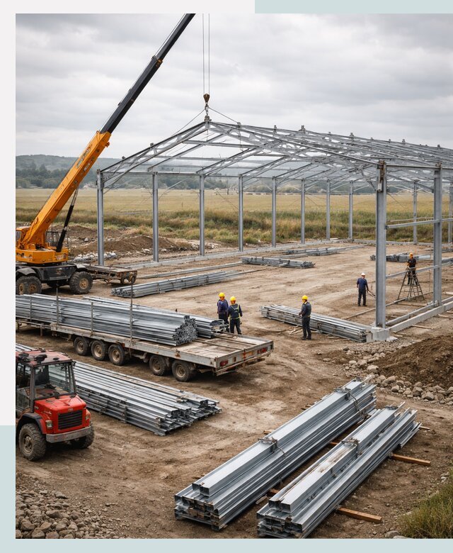 Строительство ангаров для сельхозтехники в Набережных Челнах под ключ