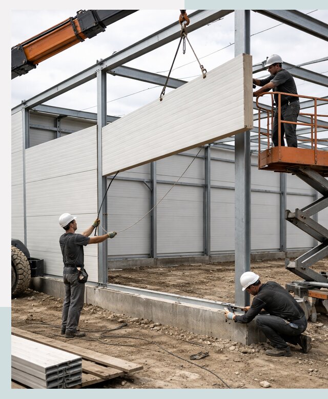 Строительство складов из сэндвич панелей в Набережных Челнах под ключ